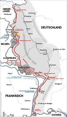 Map of the Siegfried line